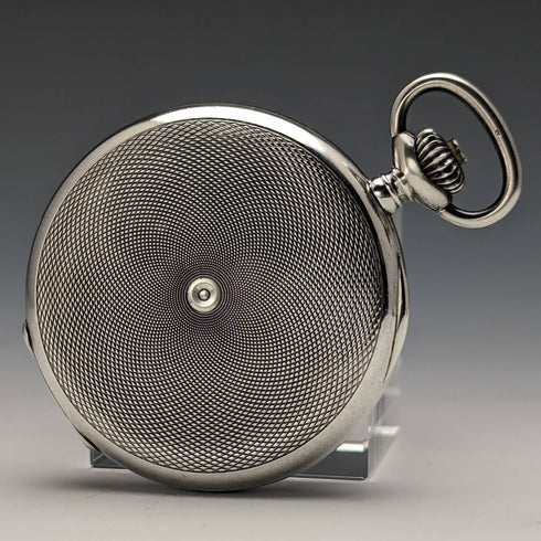 アンティーク ユリス・ナルダン 懐中時計 銀側ハンターケース 動作良好